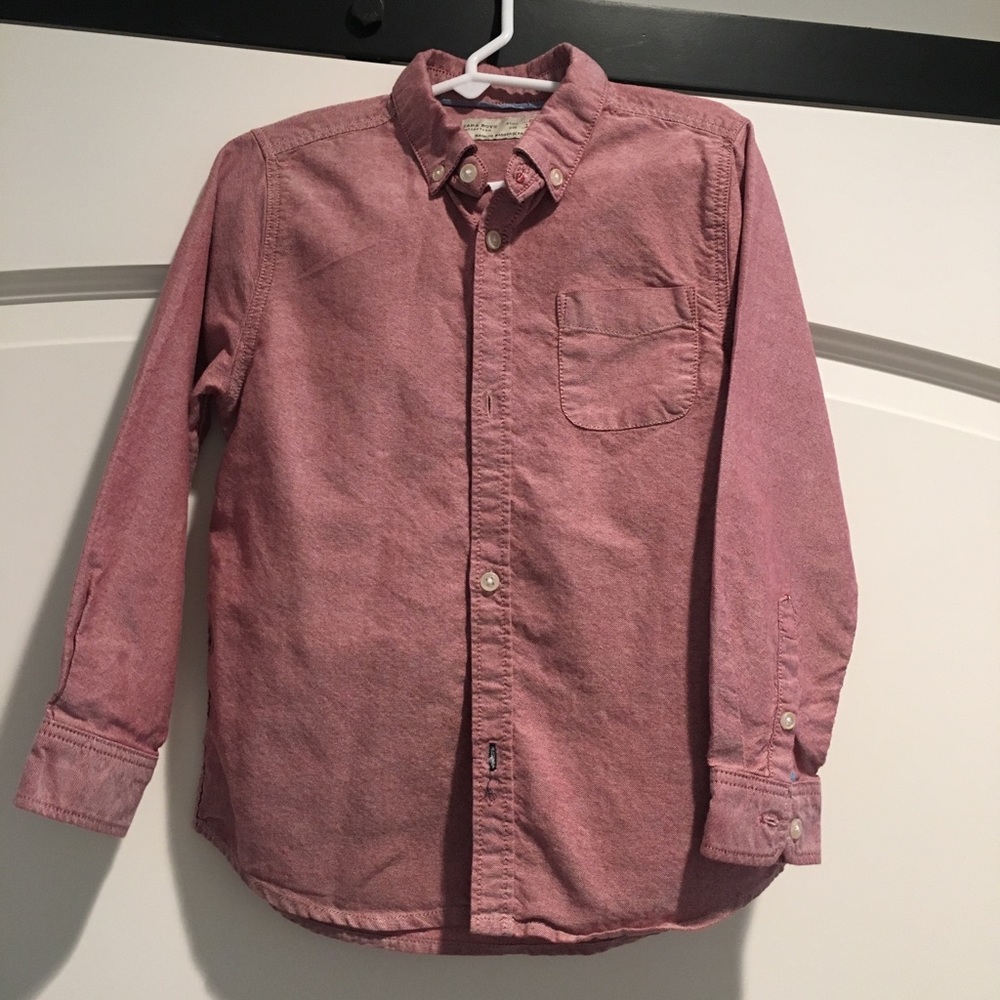 Zara Boys red “denim” shirt